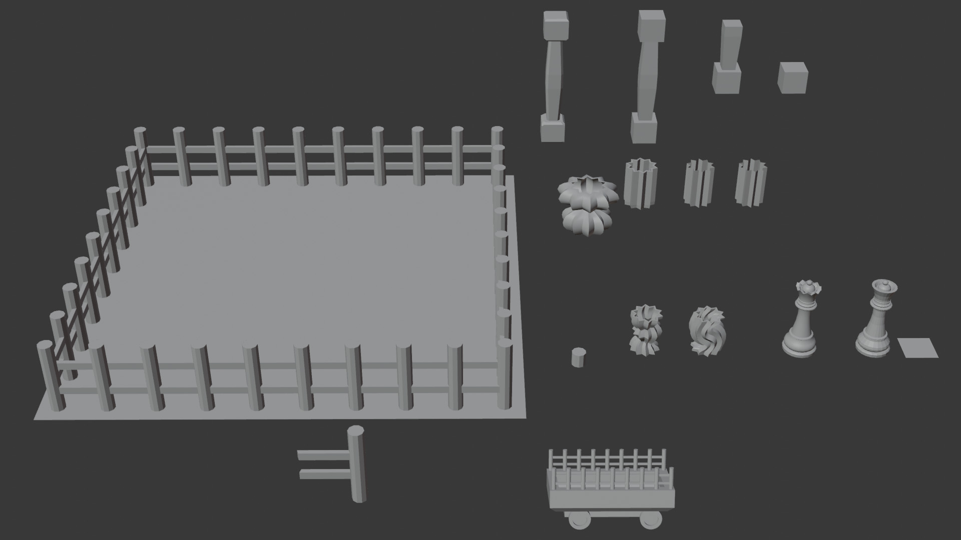 Первые low-poly модели